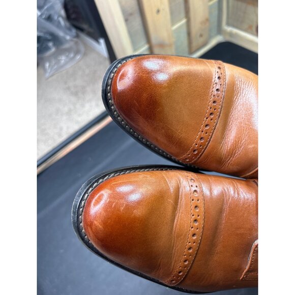 Stacy Adams Mens Tan Leather Oxford Cap Toe Dress Shoes Size 12 main image 4